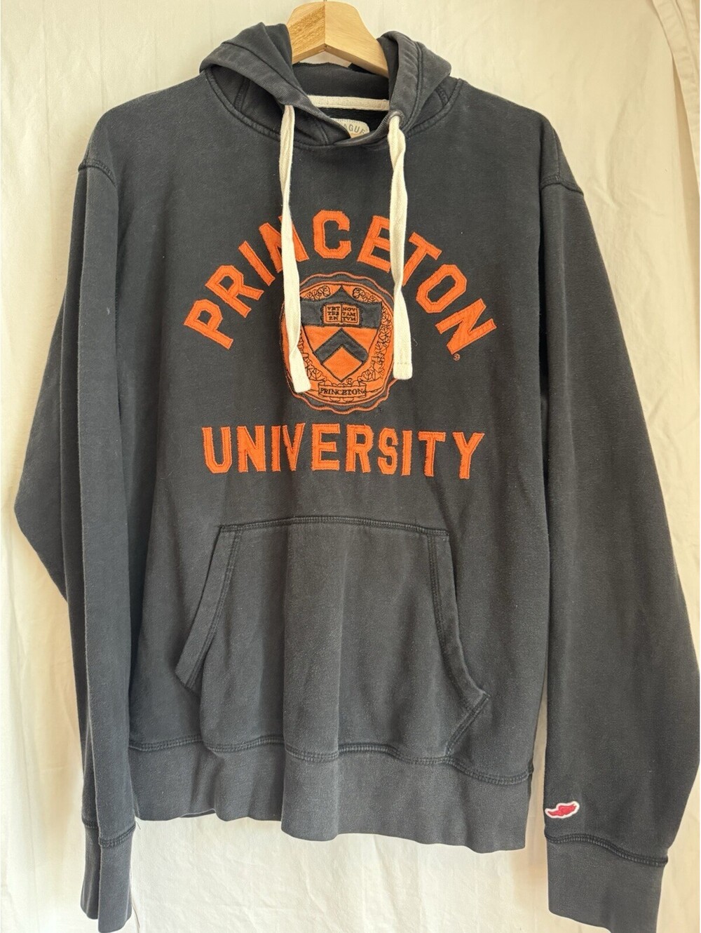 League Princeton Tigers Hoodie Sweatshirt Gray/Orange Size M
